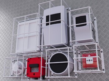 Защитные сетчатые кожухи извещателей пожарной и охранной сигнализации